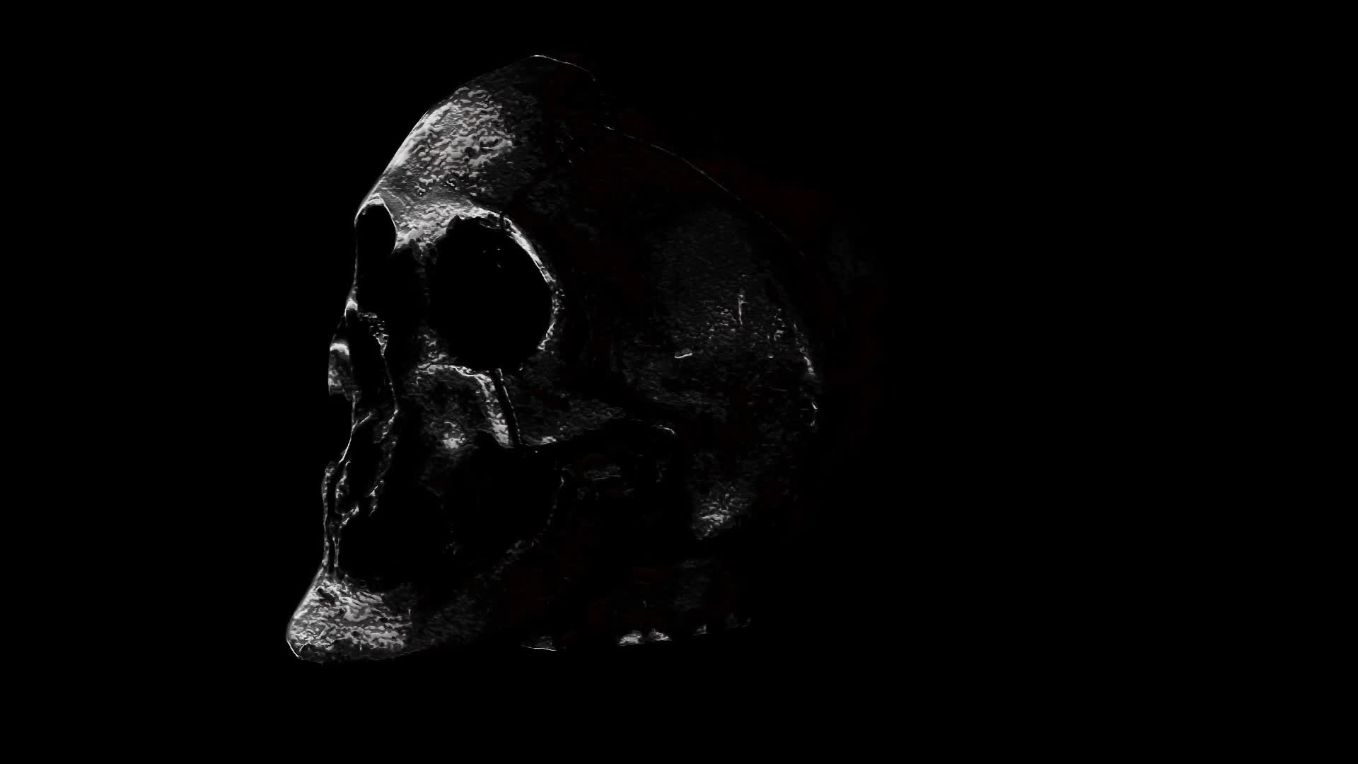 Somber macabre skull of terror Live Wallpaper 6