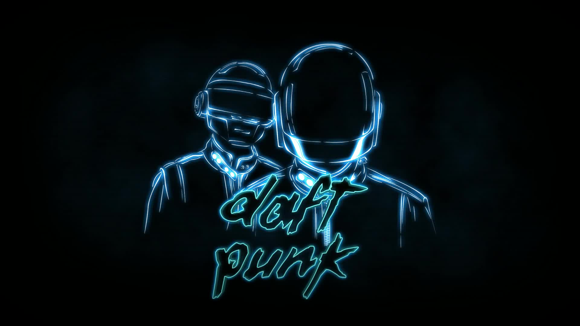Glowing Daft Punk Video Live Wallpaper