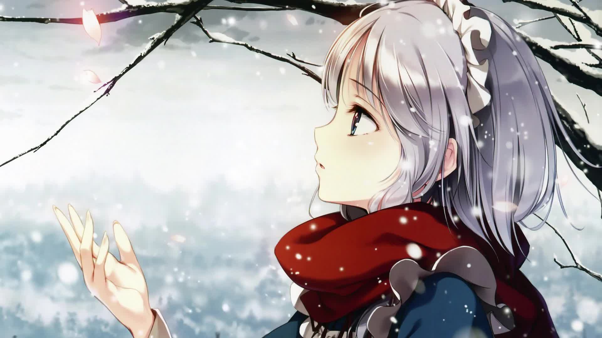 Girl In Snow Anime Live Wallpaper