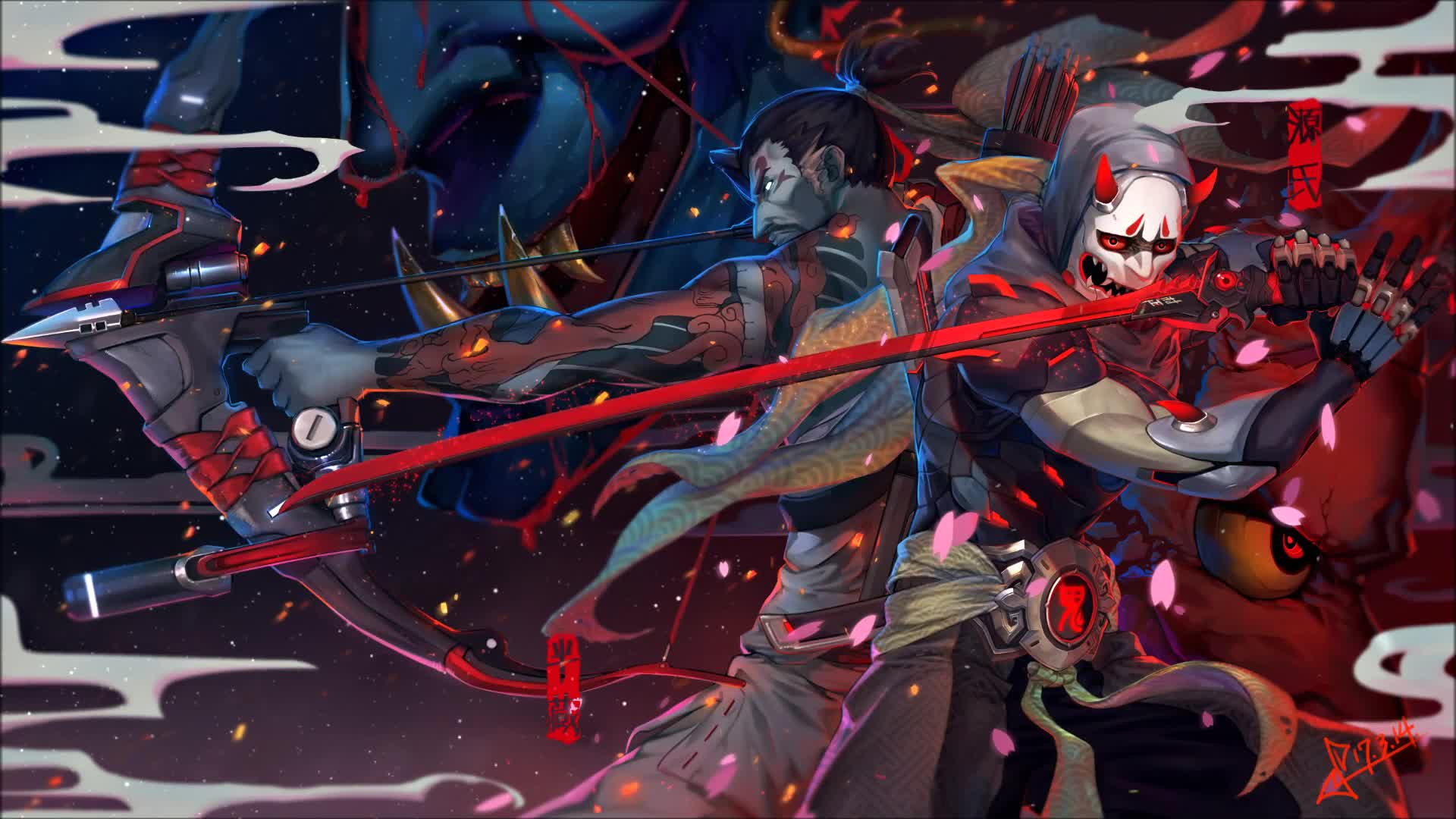 Hanzo And Genji Overwatch Live Wallpaper