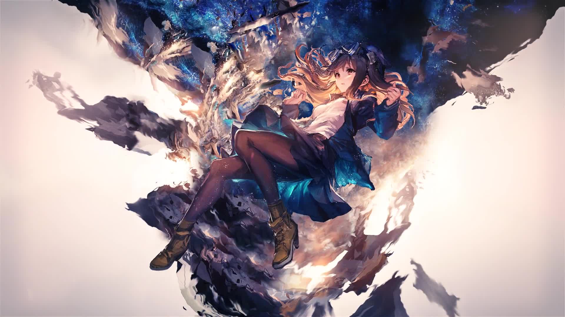 Floating Girl Anime Live Wallpaper