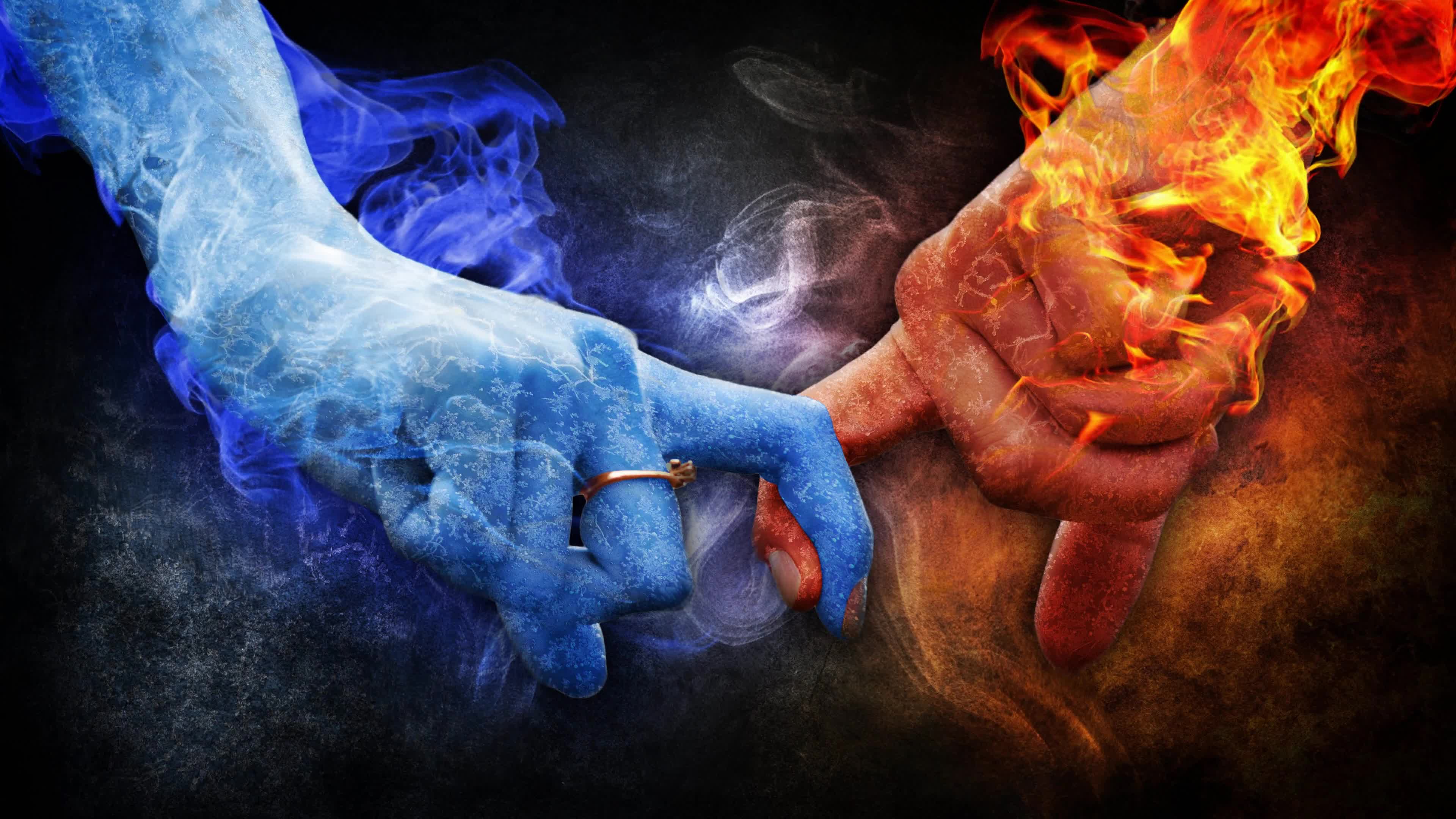 Love  Fire  Blue  Orange  Red  Hands  Smoke  4K  Live  Wallpaper