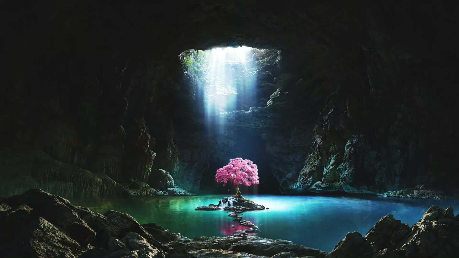 Beautiful Sakura Tree of life Animated Wallpaper