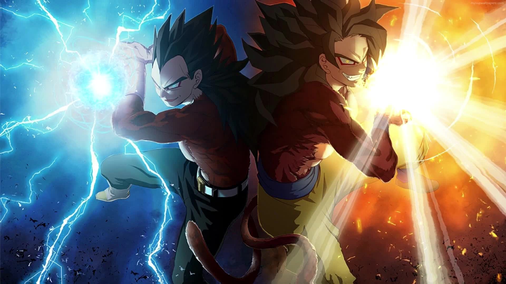 Anime Goku and Vegeta Dragon Ball Super Saiyan Live Wallpaper