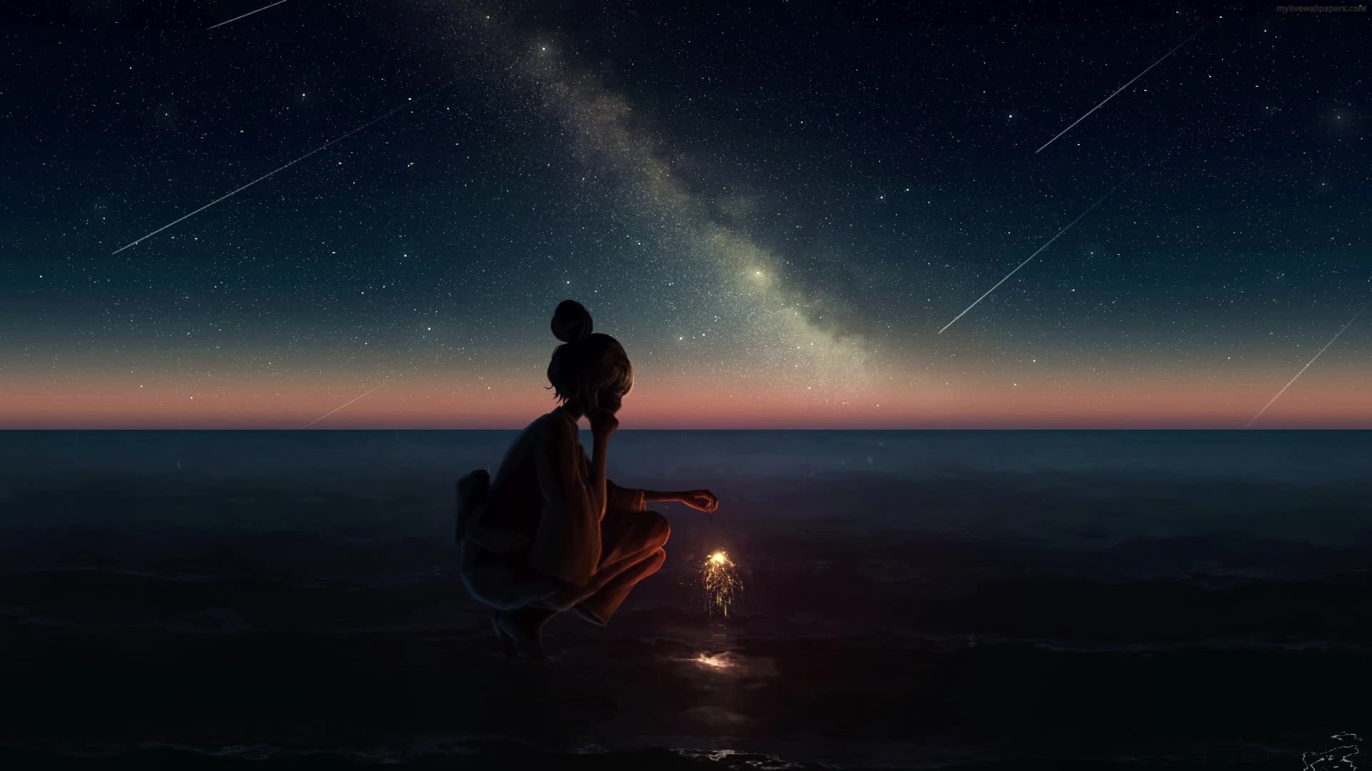 Live Wallpaper Sparklers Reflection
