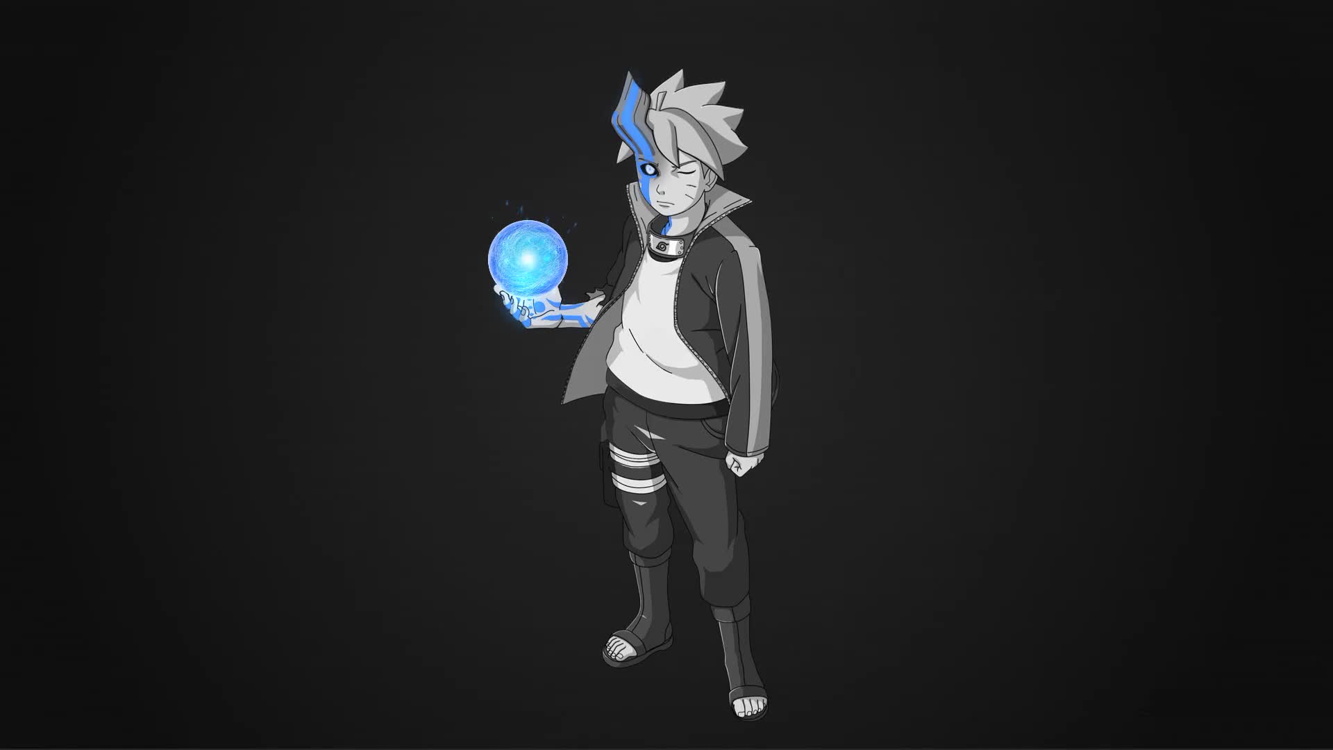 Boruto Karma Rasengan Black And White Anime Live Wallpaper