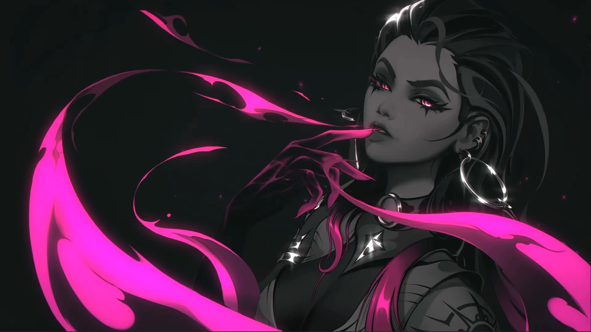 Reyna Valorant Game Artwork By Excharny Live Wallpaper