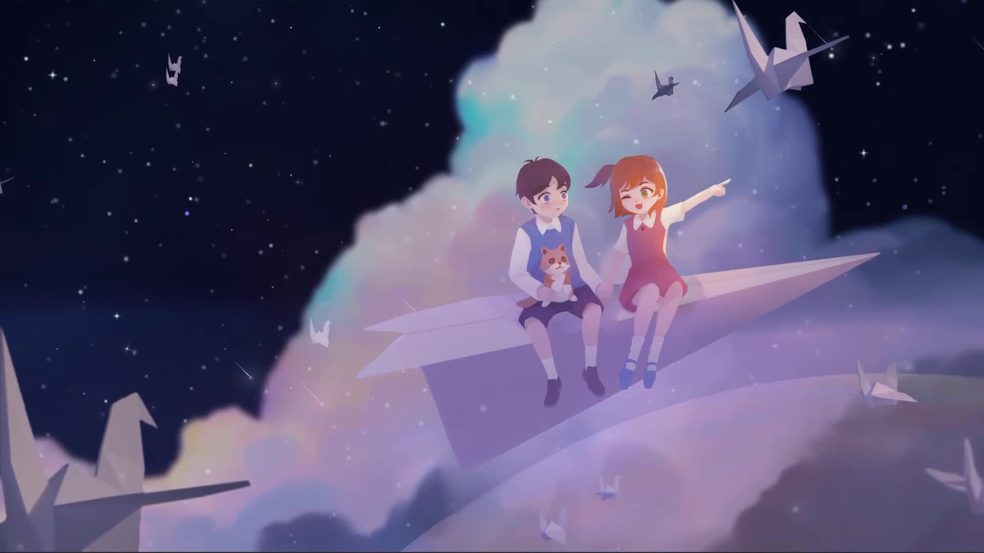 Finding Paradise - Paper Airplanes Anime Live Wallpaper