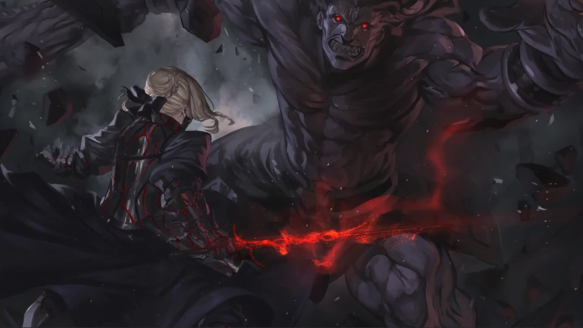 Saber Alter Vs Berserker Fate Heaven Anime Live Wallpaper