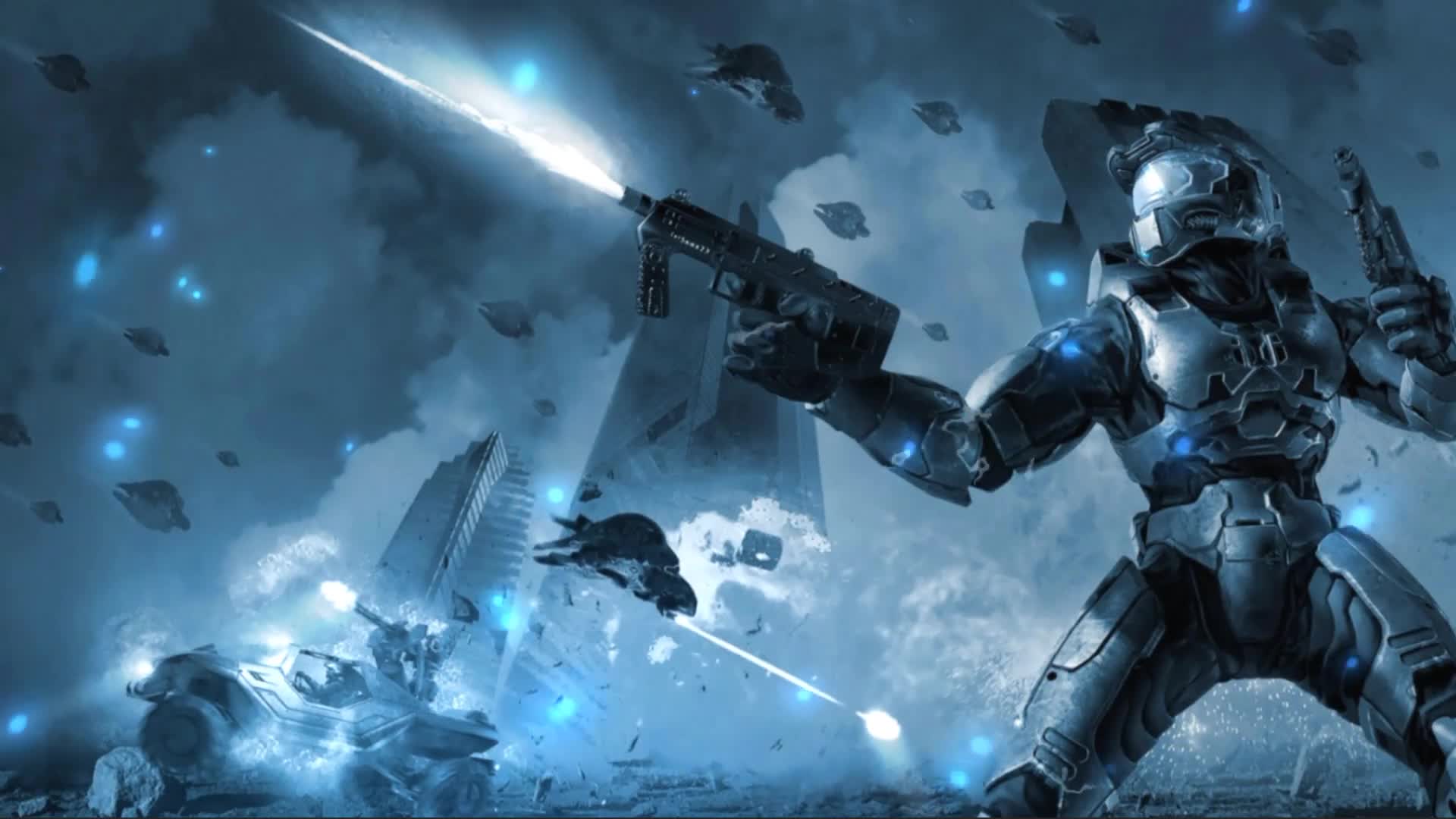 Halo Master Chief Dual Wield Live Wallpaper