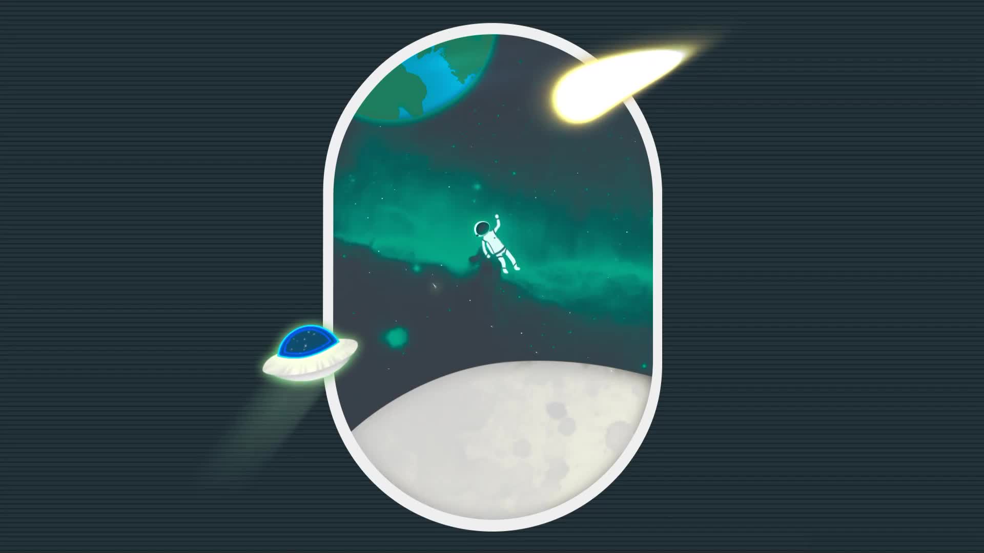 Abstract Green Minimalist Space