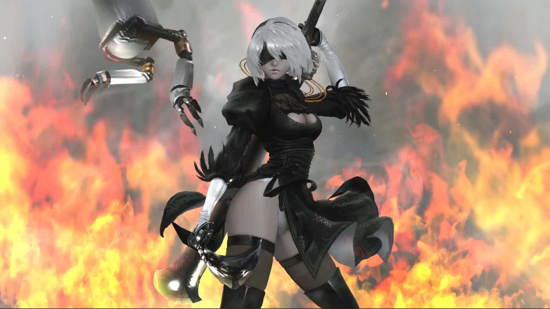 Automata Nier Series By Raikoart Animated Video Background