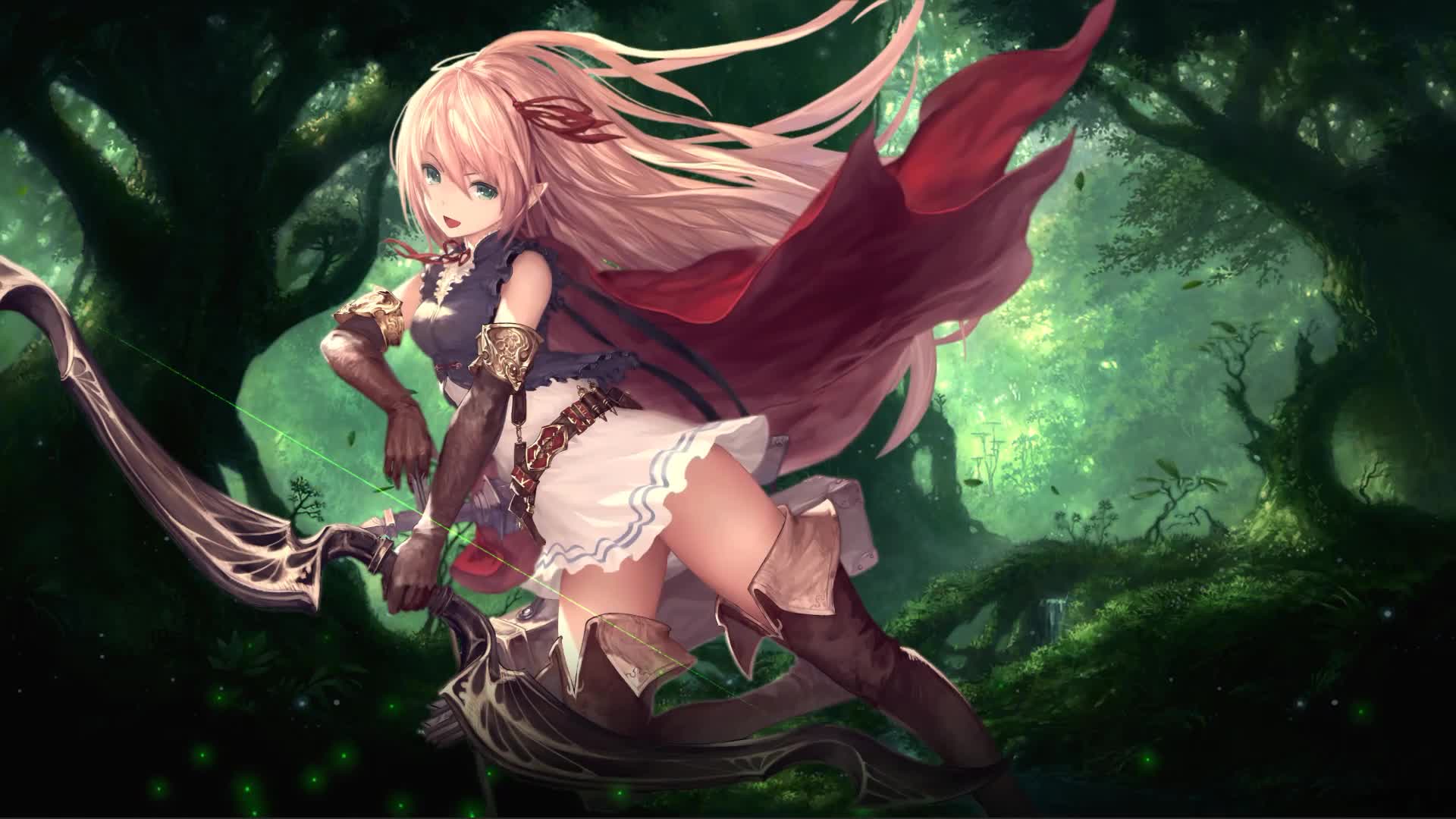Arisa Sylvan Archer From Shadowverse Anime Video Desktop Background