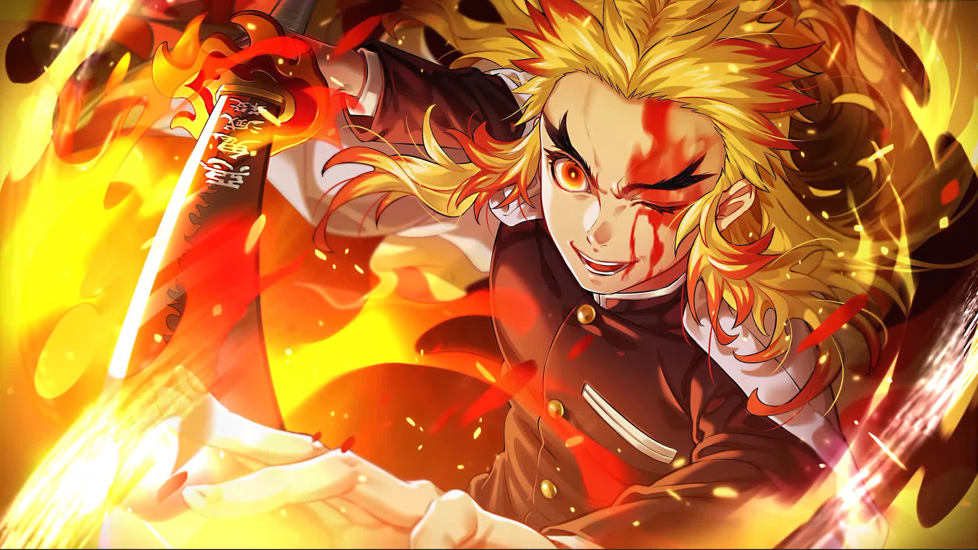 Rengoku Animated Desktop Background