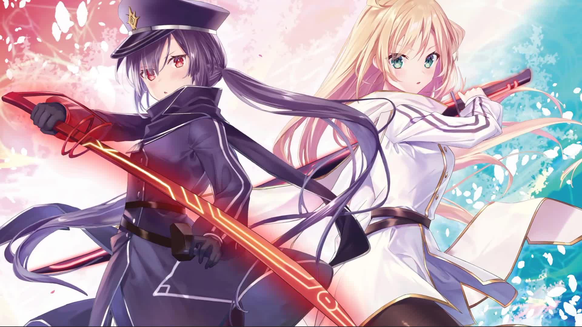 Sky Striker Duo - Raye & Roze Anime Animated Desktop Background