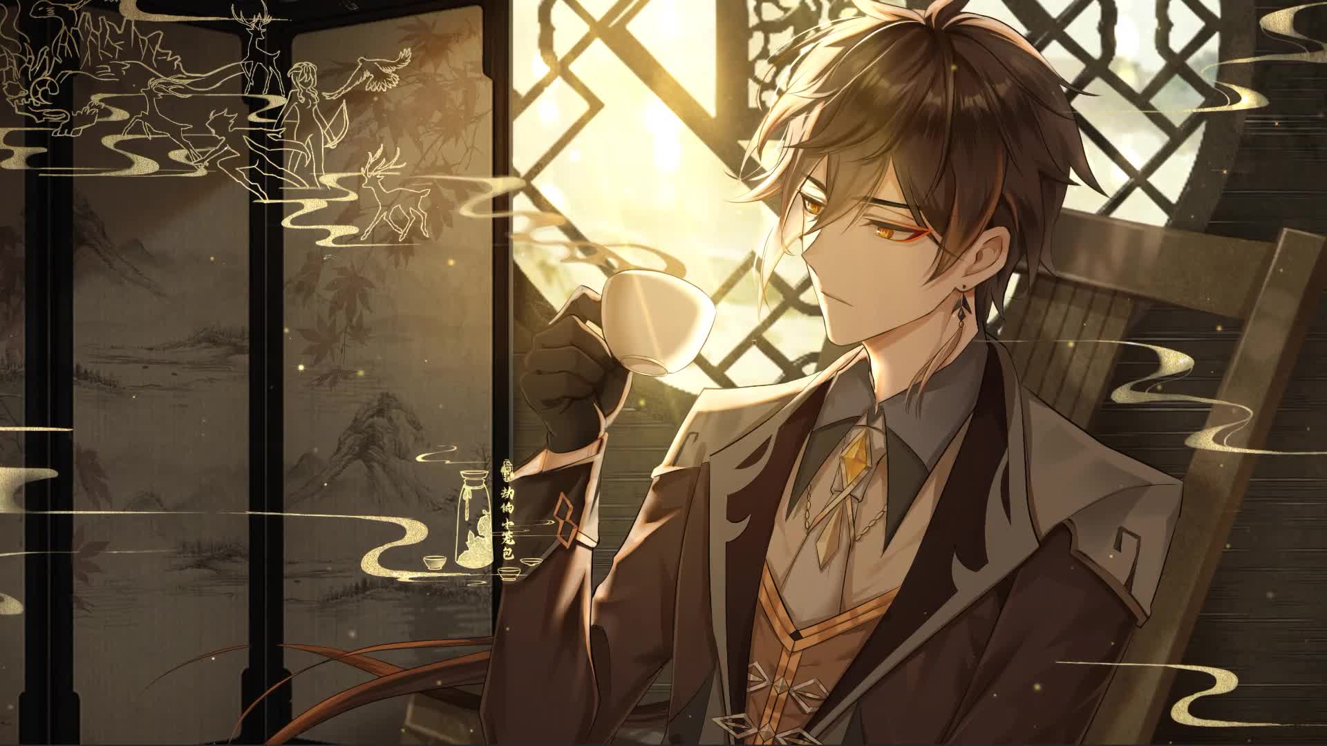 Zhongli - Genshin Impact Game Anime Desktop Video Background
