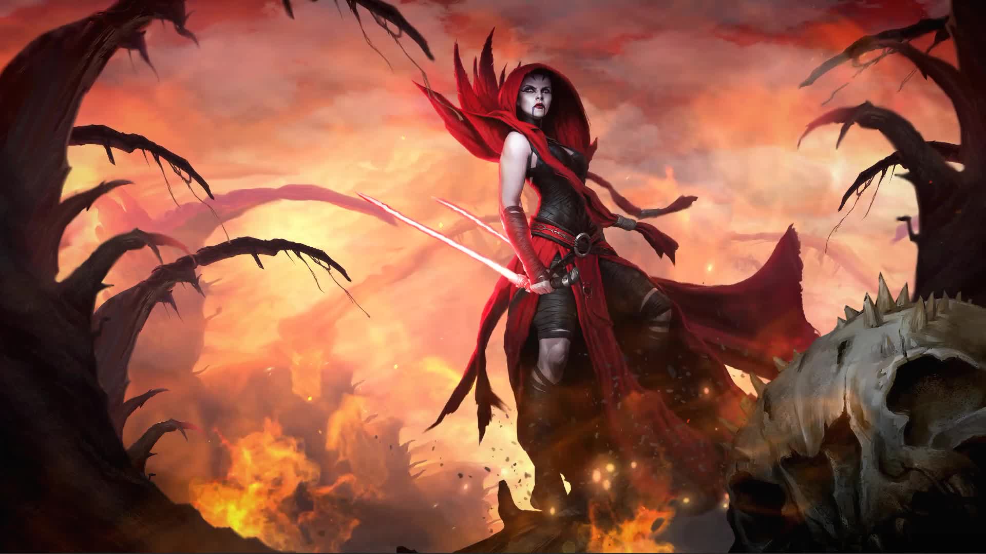 Asajj Ventress Clone Wars Animated Desktop