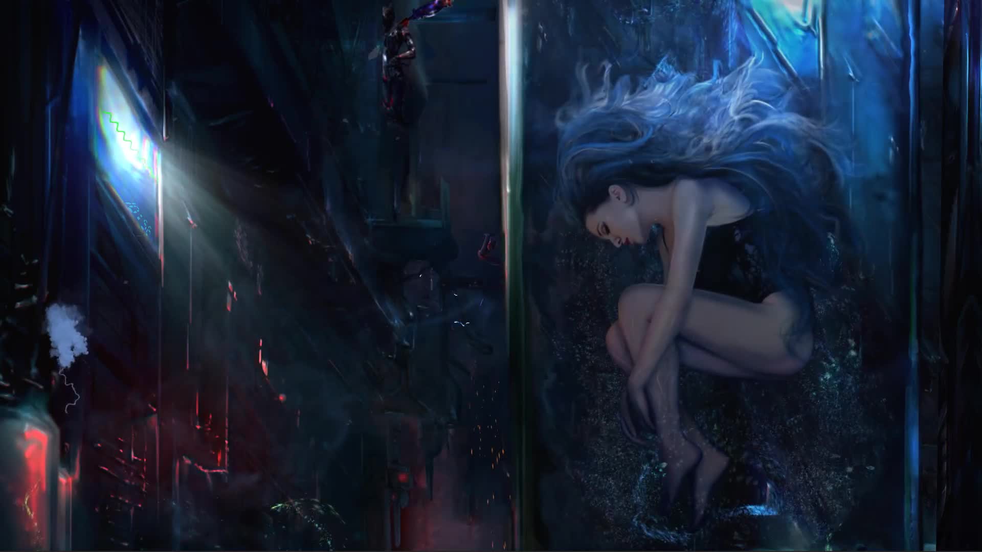 Synthetic Girl Animated Live Desktop