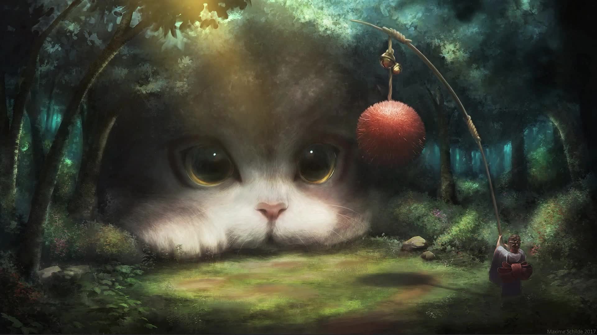 Relaxin Cat Animated Cartoon Live Desktop
