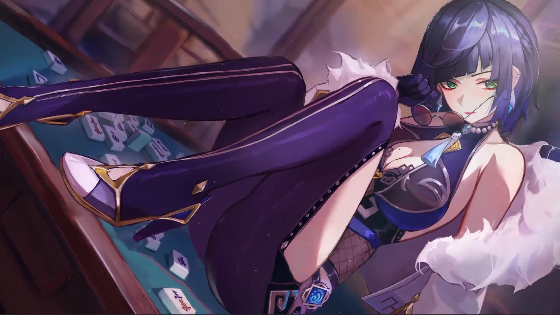 Game Anime Genshin Impact Yelan By Cybust Live Wallpaper