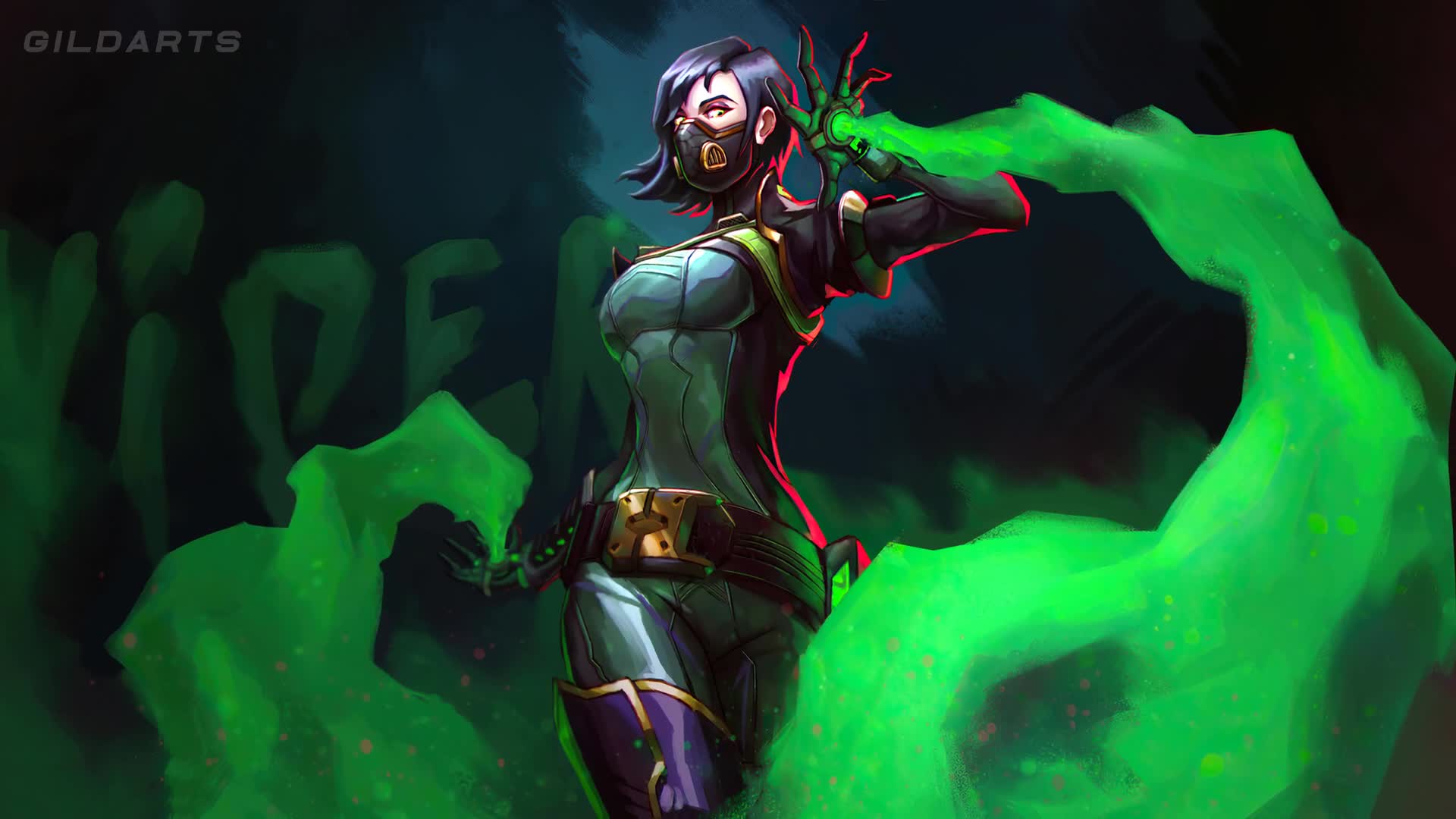 Cool Viper Valorant Game Green Desktop Live Wallpaper