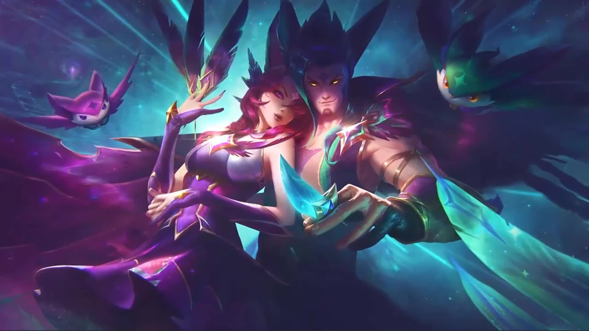 Cool Star Guardians Xayah And Rakan League Of Legends Game Desktop Live Wallpaper