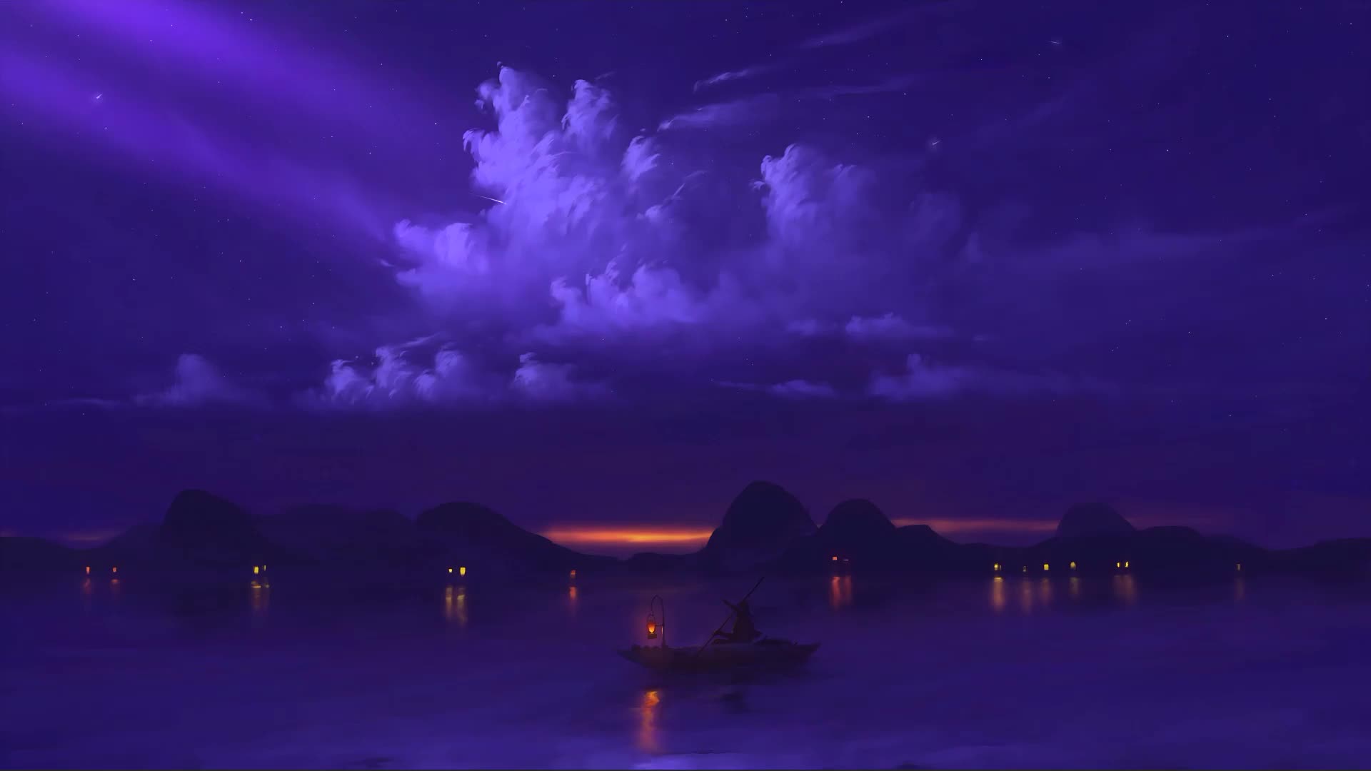 Cool Relaxing By The Waves In Boat At Night Desktop Live Wallpaper