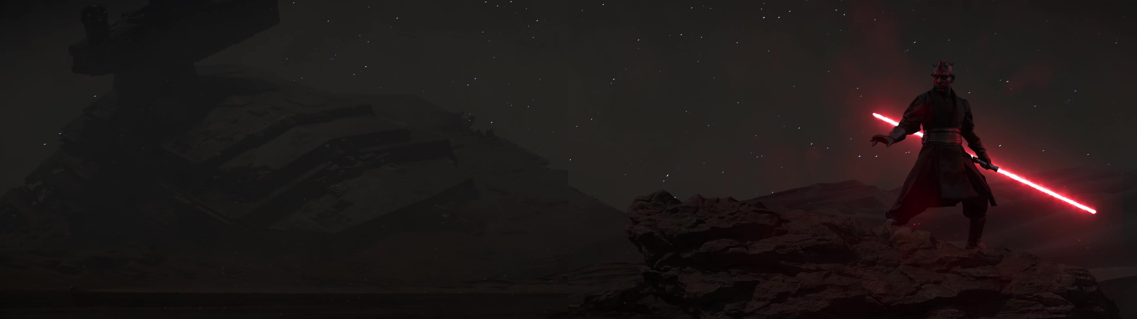 Darth Maul Dual Monitor Live Wallpaper