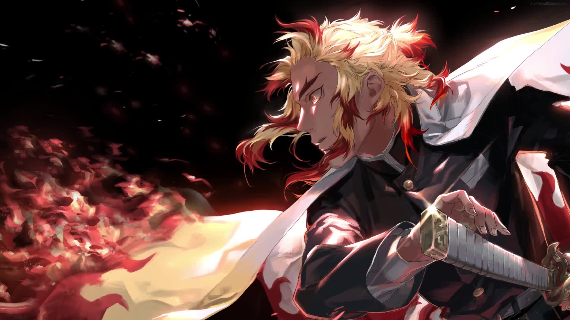 PC Animated Battle Ready Rengoku Live Wallpaper