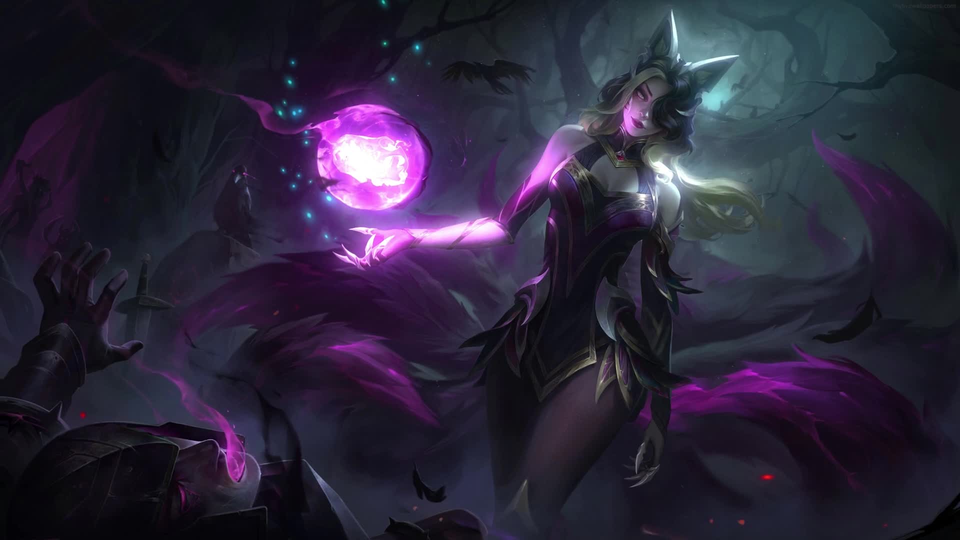 PC Animated Coven Ahri LoL Live Wallpaper