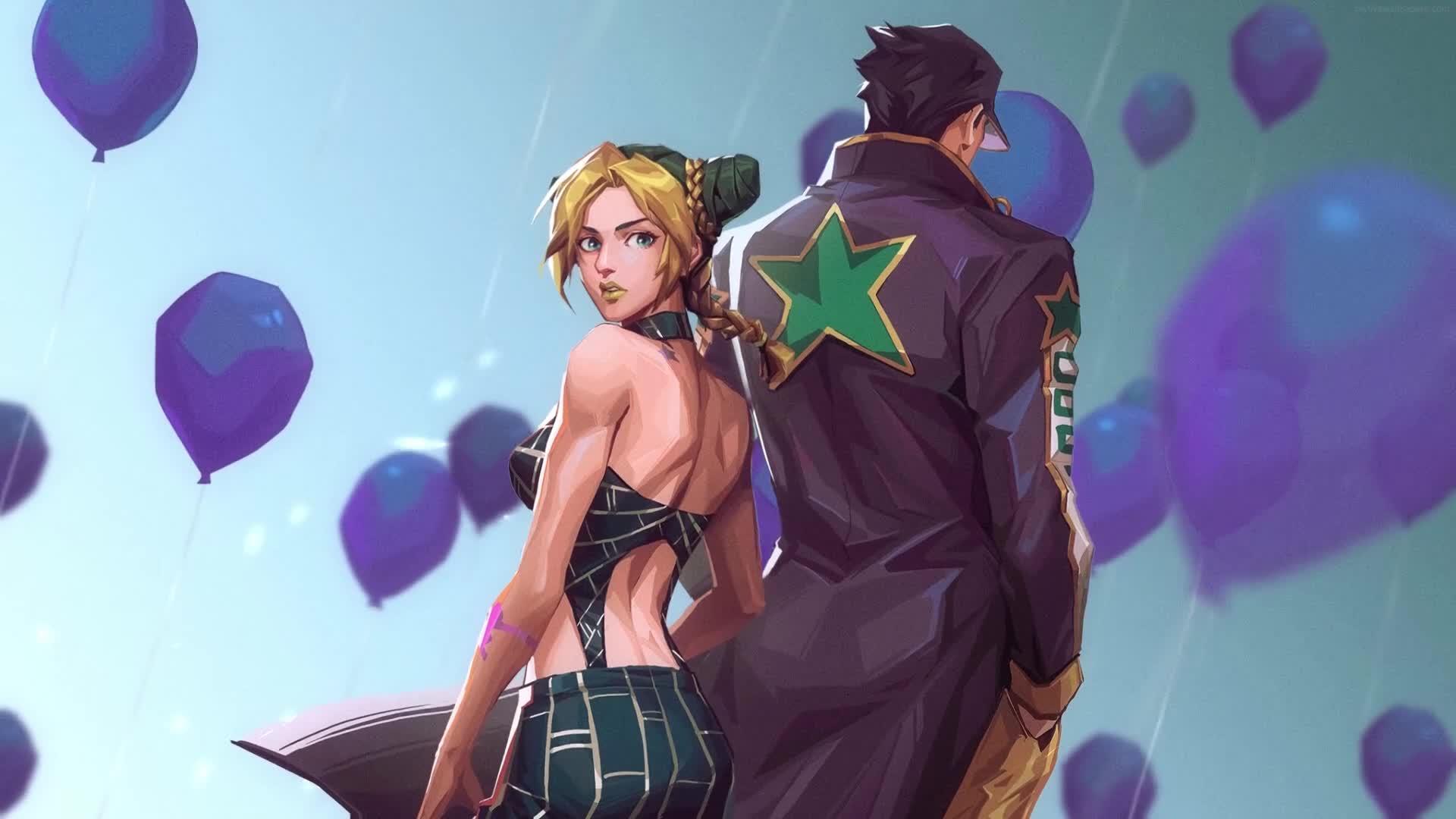 PC Animated Jolyne and Jojo Live Wallpaper