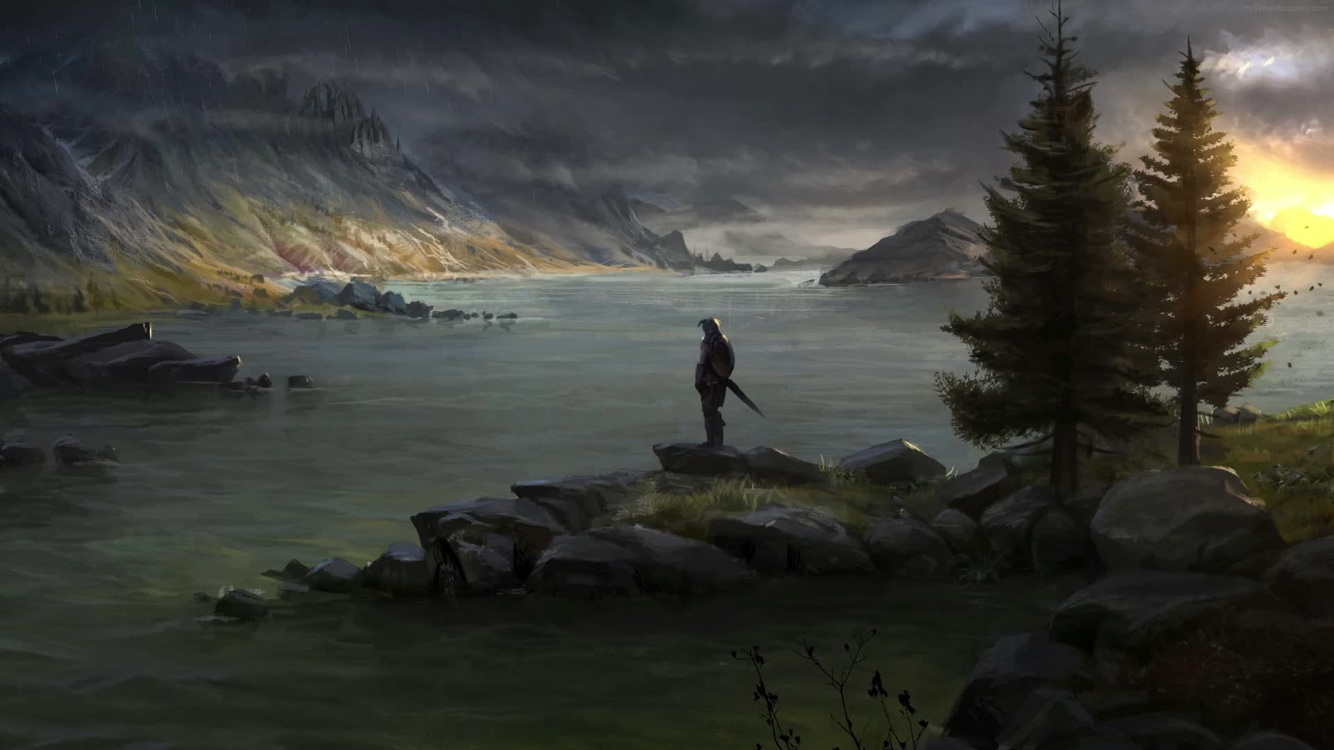 PC Animated Skyrim Elder Scroll V Live Wallpaper