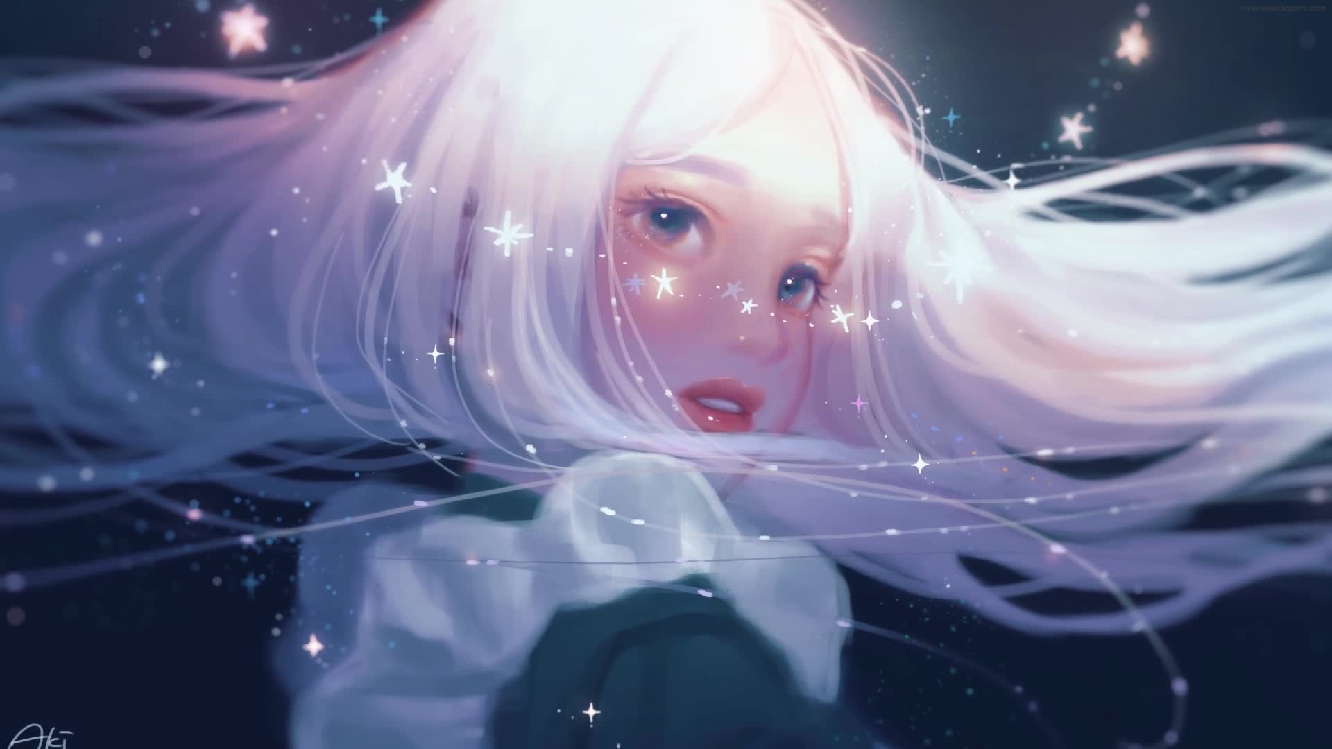 PC Animated Starry Girl Live Wallpaper