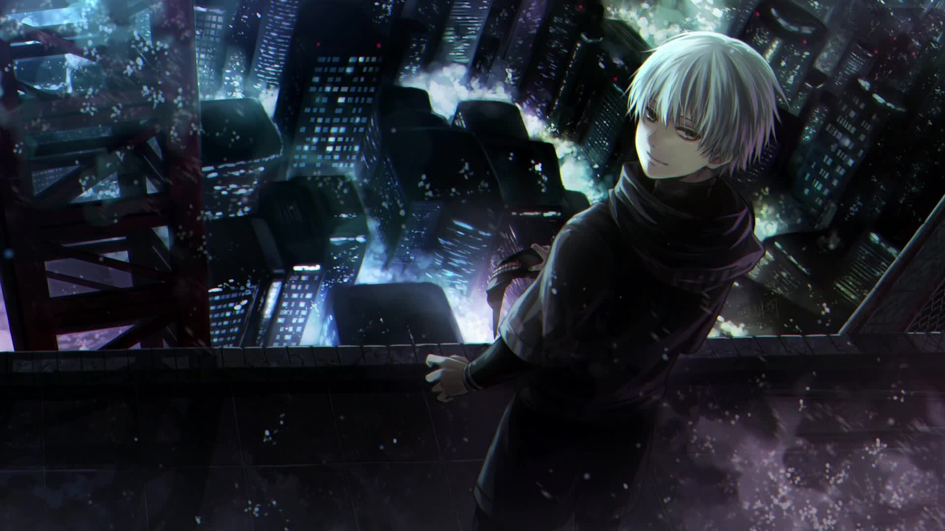 PC Animated Tokyo Ghoul Night City Anime Live Wallpaper