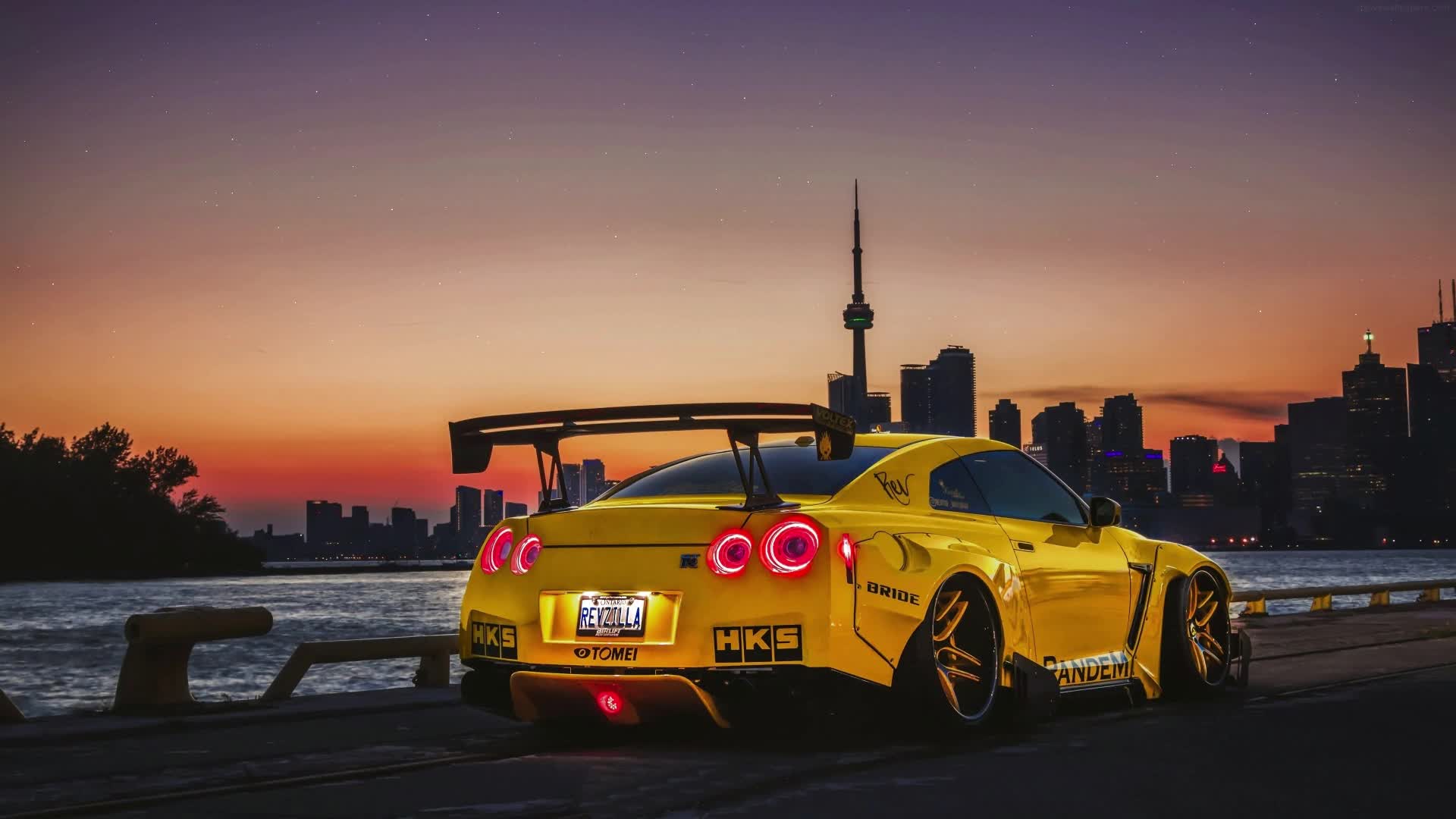 PC Animated Yellow Nissan GTR Live Wallpaper
