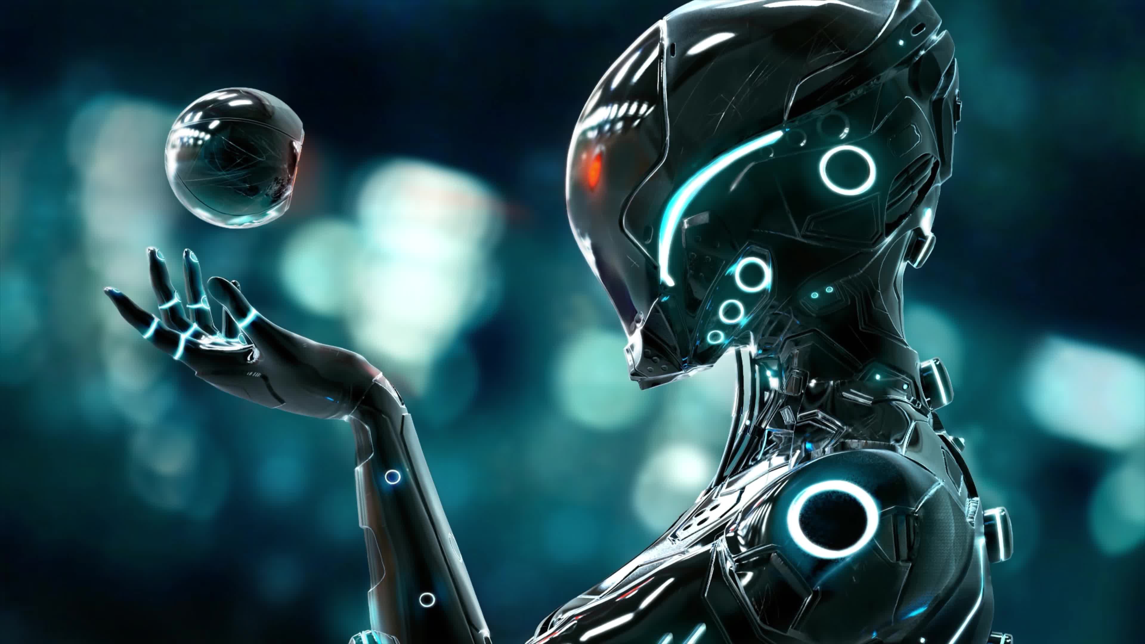 PC Cyborg Live 4K Wallpaper