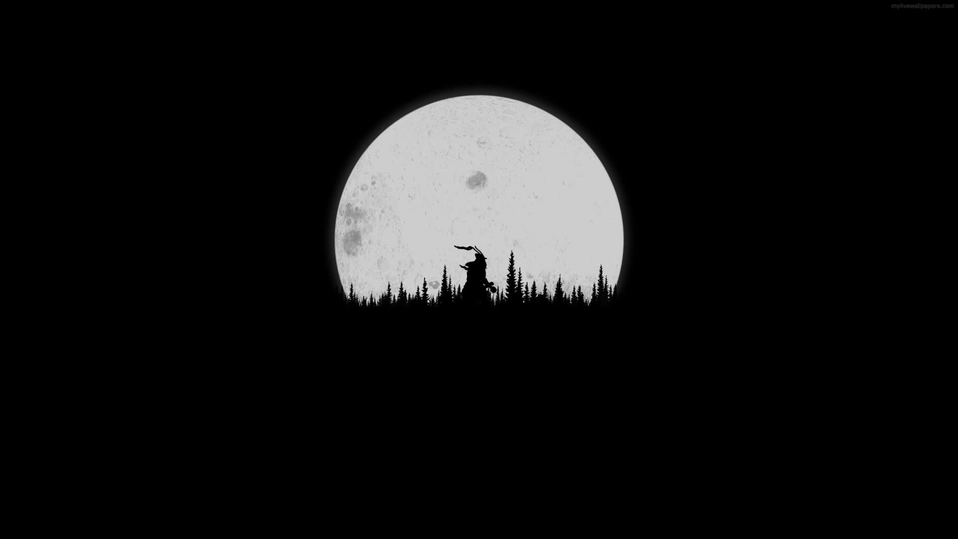 PC Samurai Night Walk HD Live Wallpaper