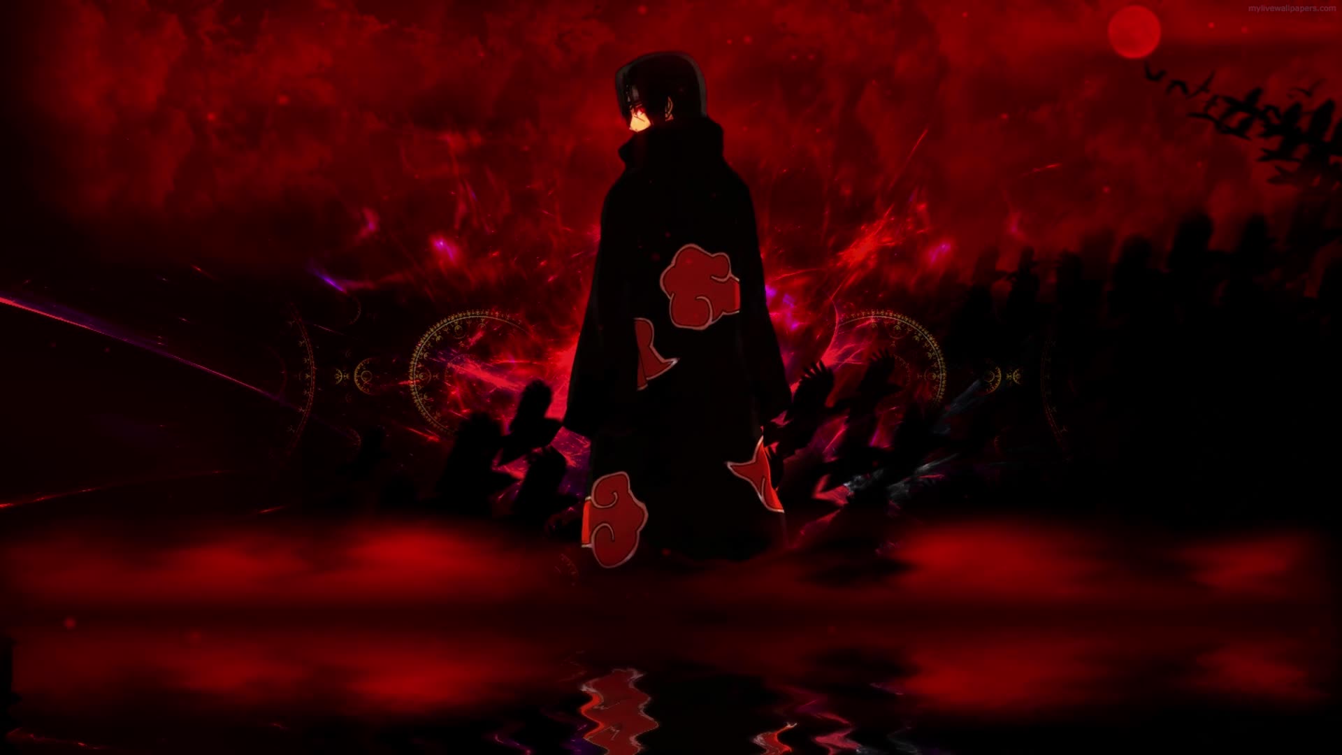 PC Itachi Uchiha Red HD Live Wallpaper