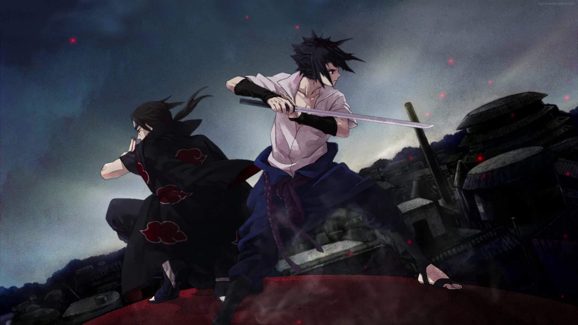 PC Sasuke And Itachi Akatsuki HD Live Wallpaper