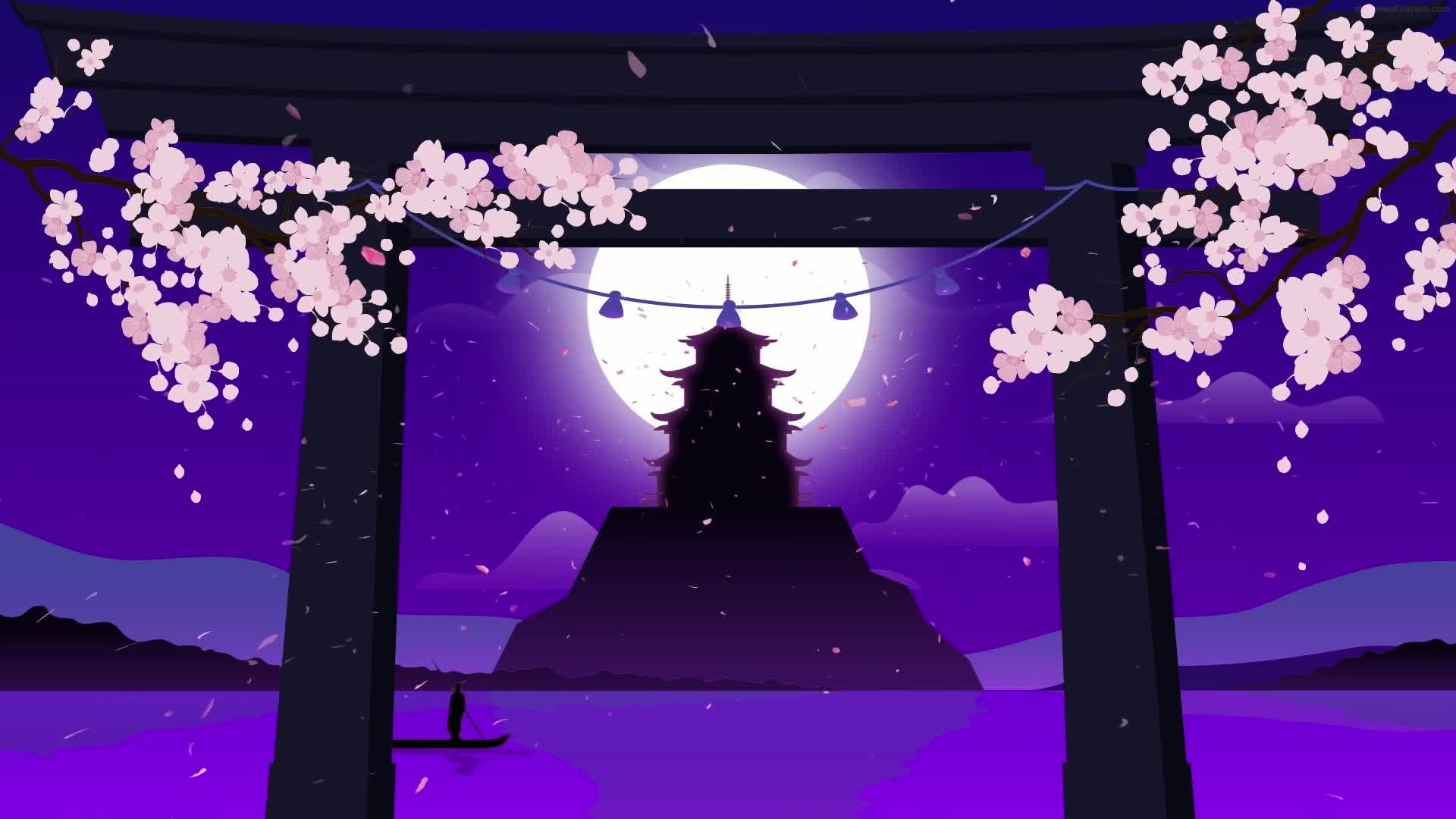 PC Pagoda Sakura HD Live Wallpaper