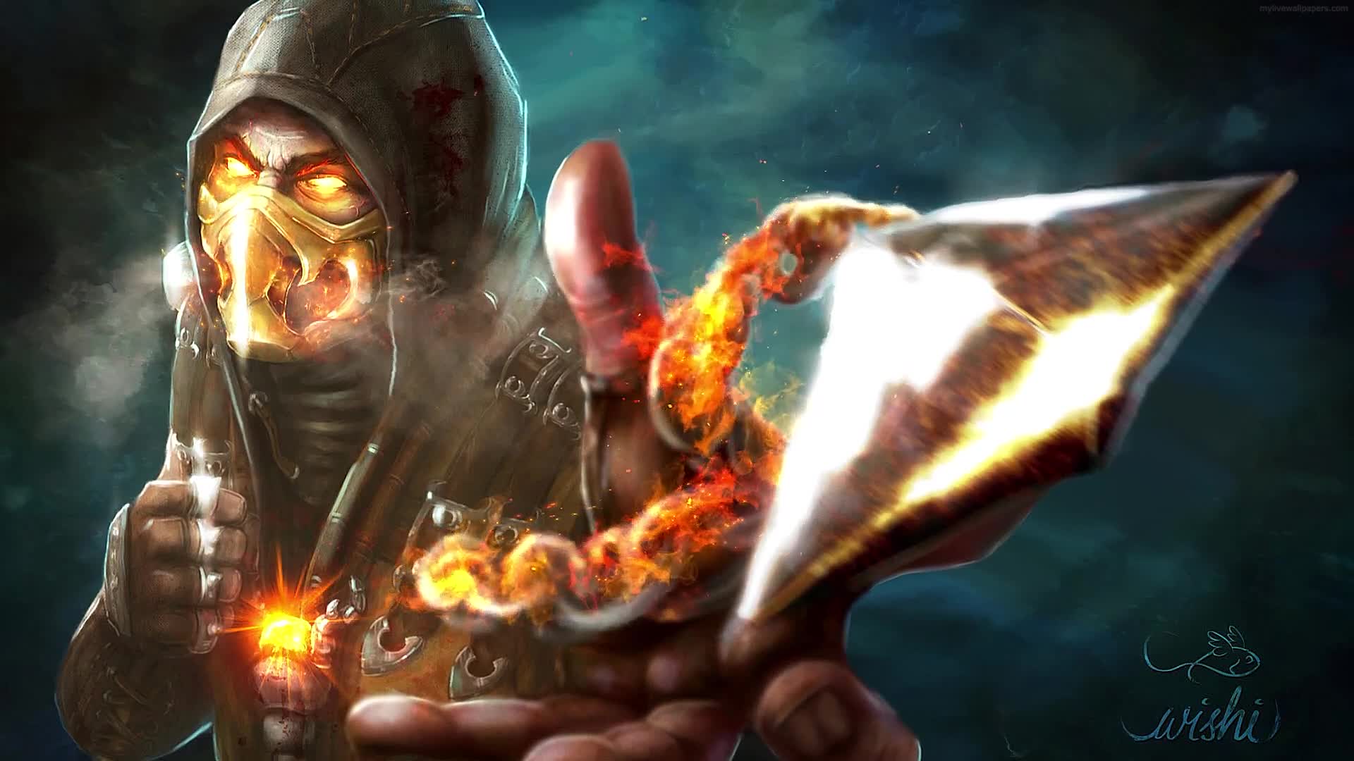 PC Scorpion Flames MK HD Live Wallpaper