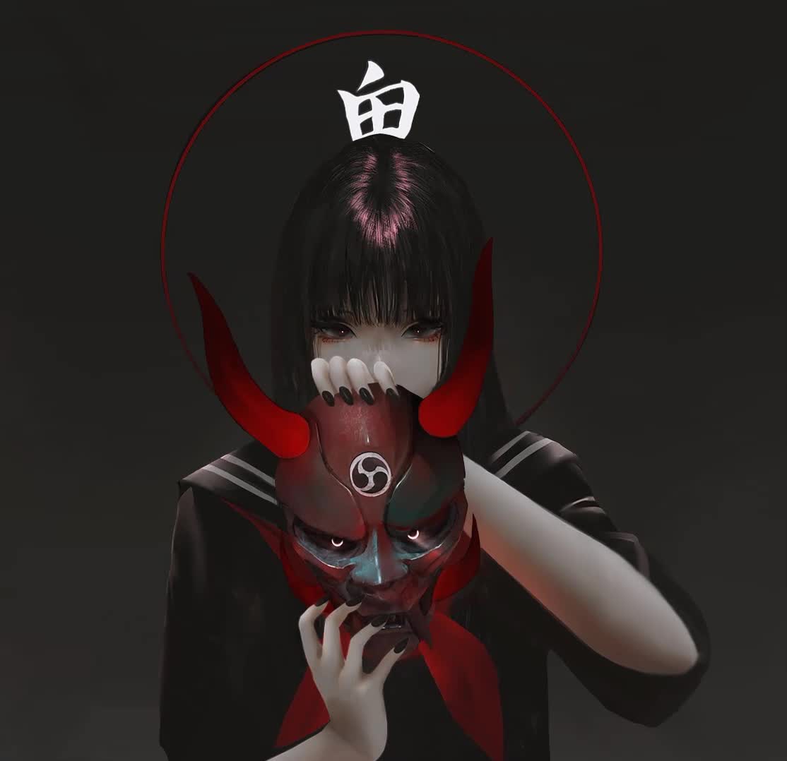 Oni Mask Live Phone Wallpaper