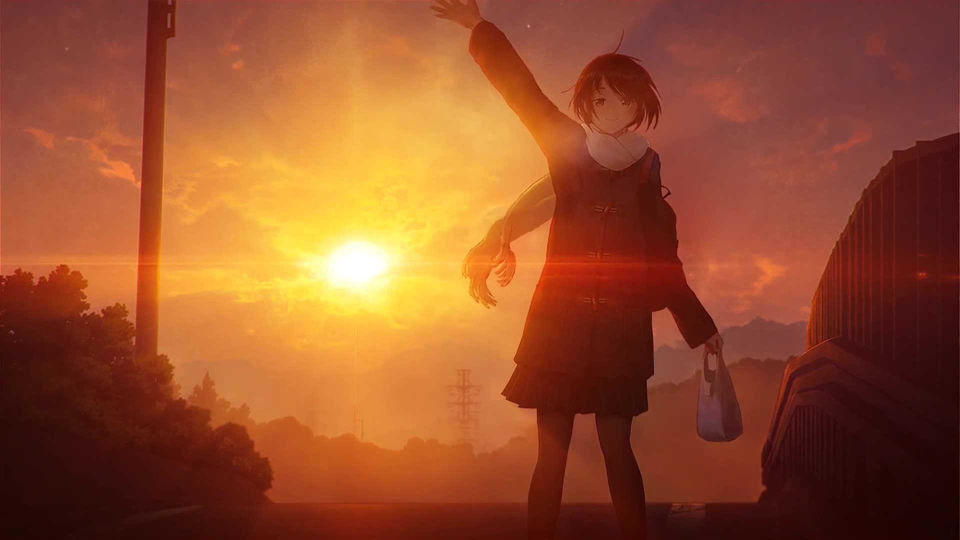 Anime Girl Goodbye  Live Wallpaper
