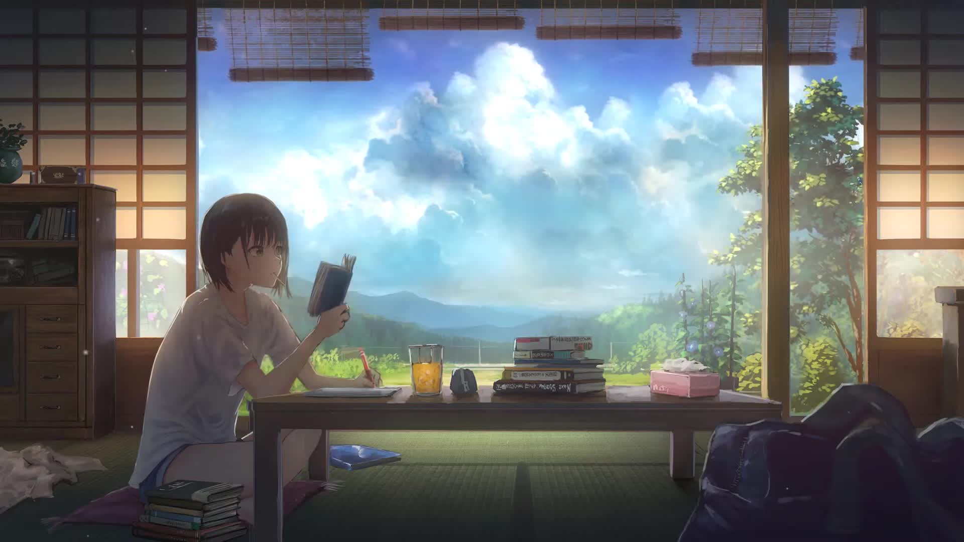 Anime Girl Relax  Live Wallpaper