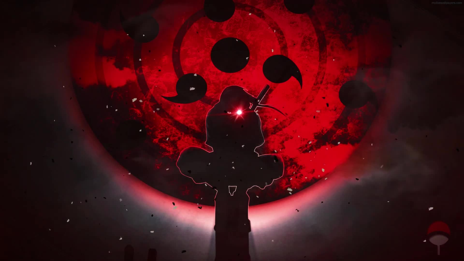 PC Itachi Sharigan Red Live Wallpaper