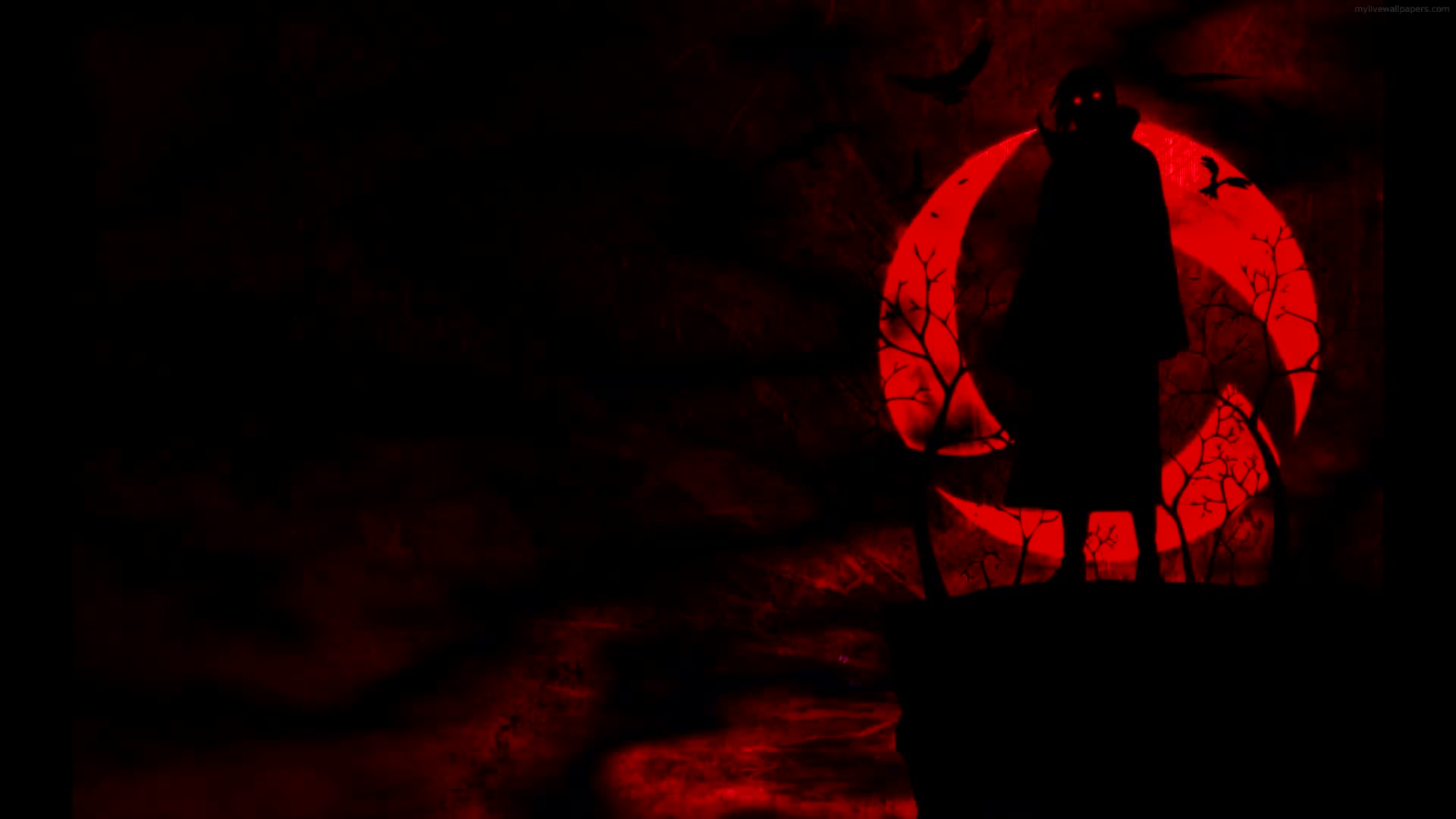 PC Itachi Red Eyes Live wallpaper 1080p