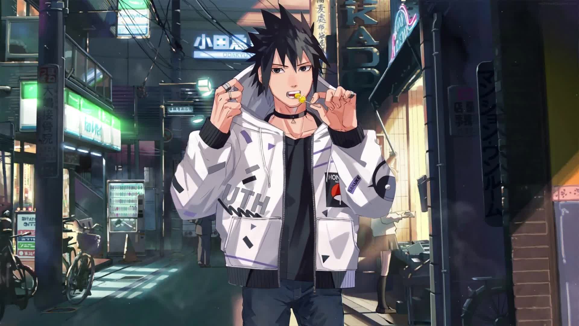 Cool Sasuke Uchiha Lollipop 4k Live Wallpaper Naruto Anime Live Wallpaper