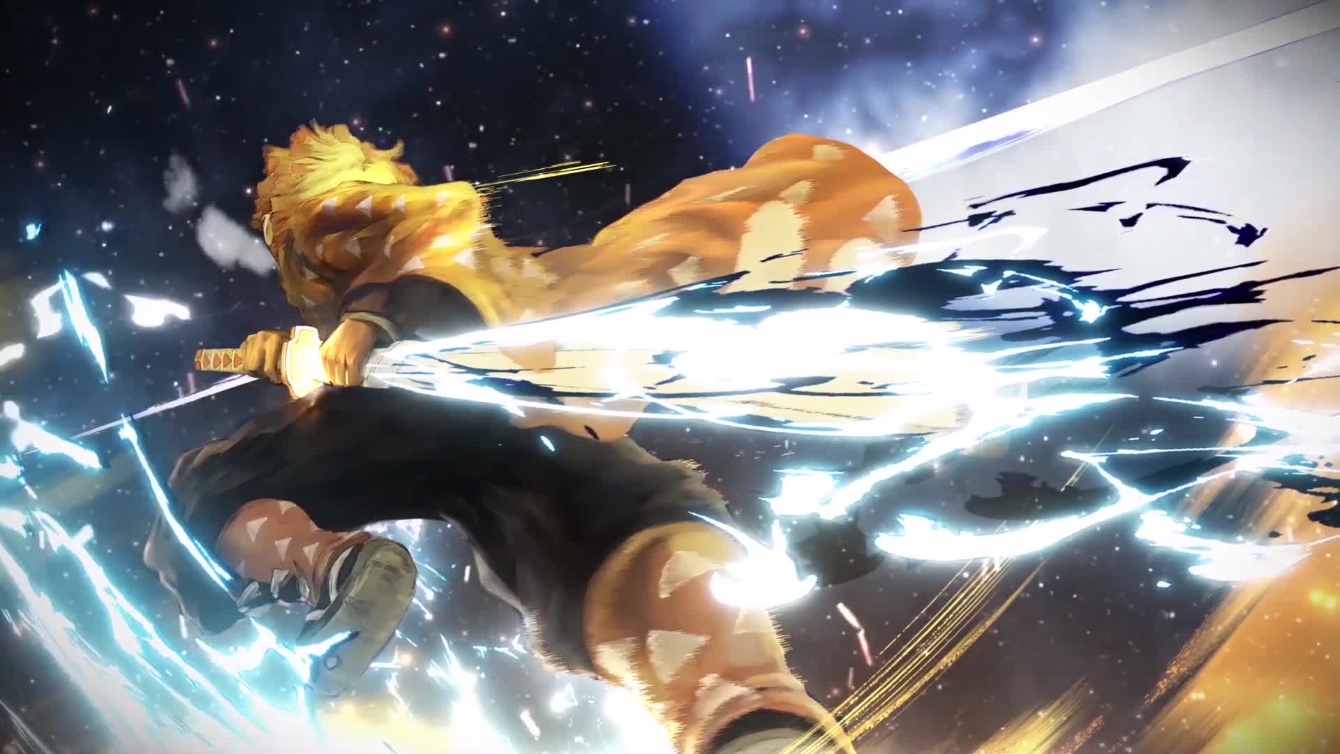 Cool Zenitsu Charge Blade 4k Livewallpaper Anime live wallpaper Demon slayer