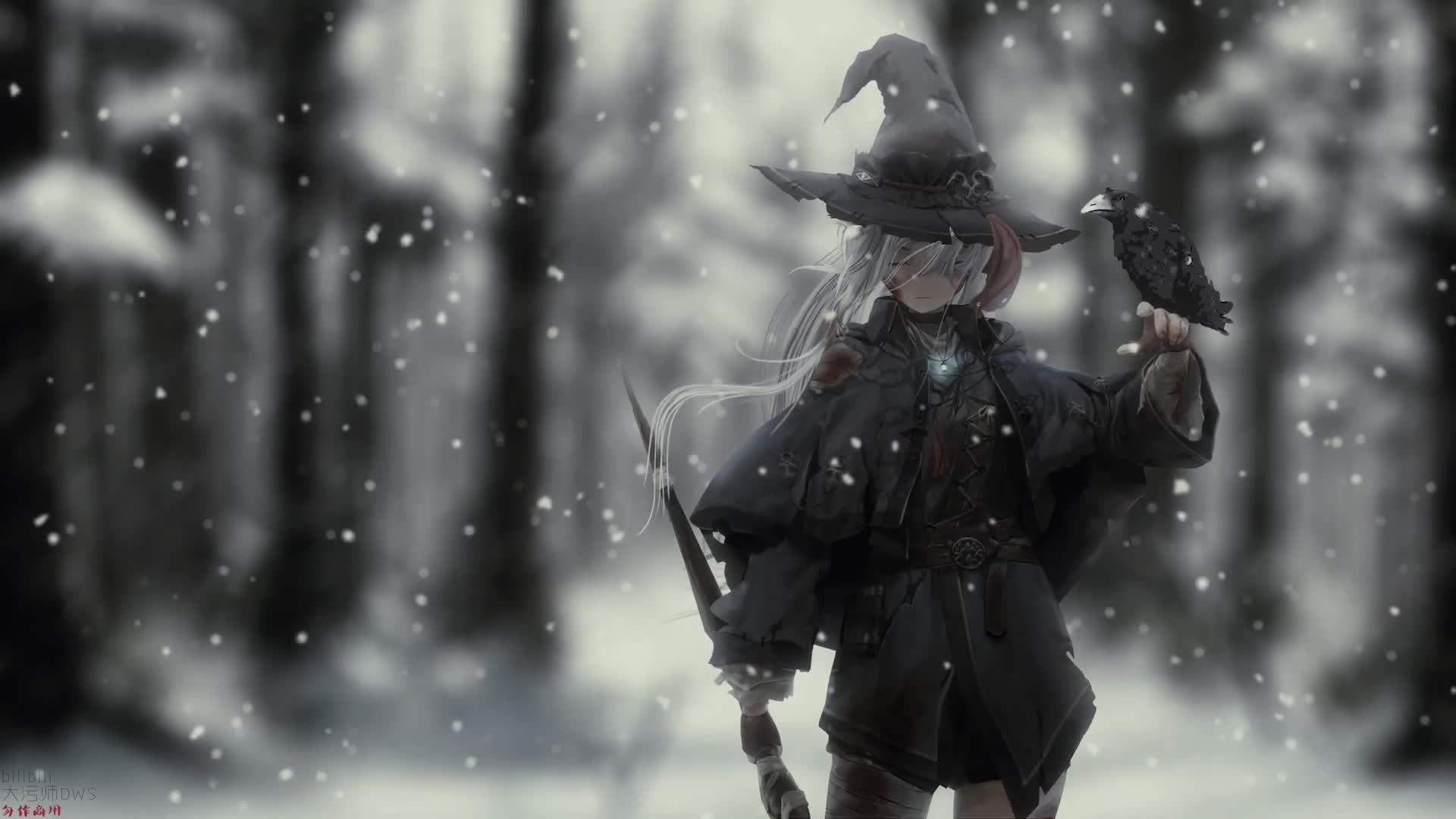 Witch and Crow  Live Wallpaper