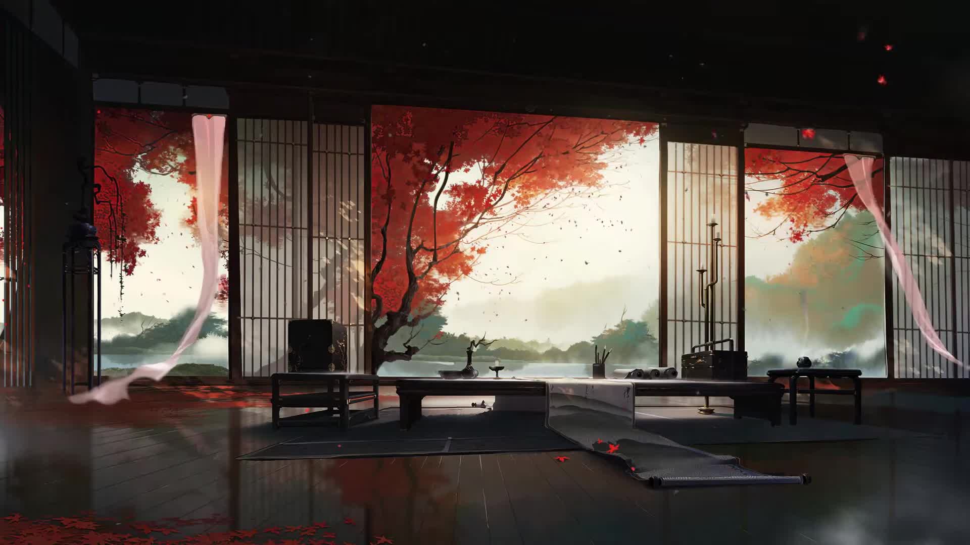 PC Live Wallpaper Japanese Autumn Leaves